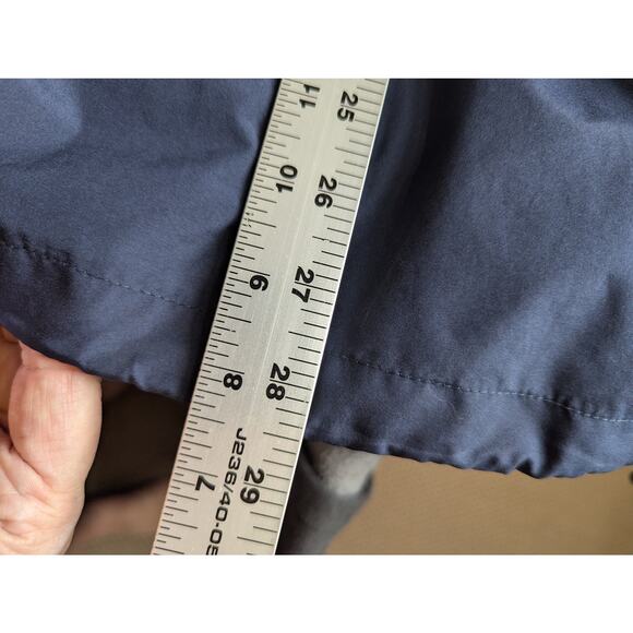 Vtge Rain jacket Navy bl Boston sailboat logo Sz S OVERSIZED Chest 46"CB Len 28" - Picture 9 of 11